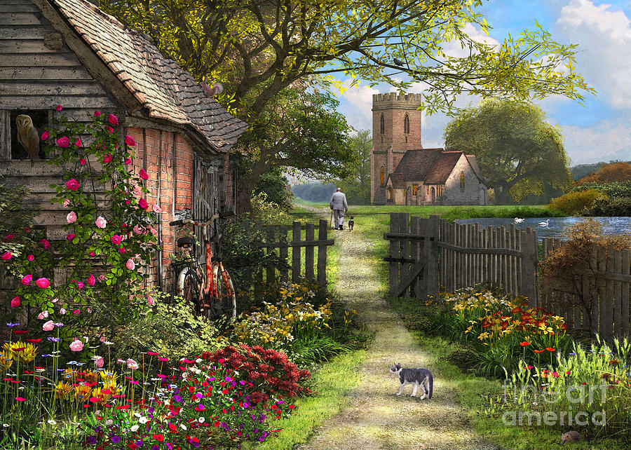 Church Photograph - Old Church Path by Dominic Davison Church Photograph - Old Church Path by Dominic Davison
