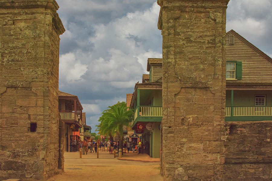 Old City Gates - St. George Street - St. Augustine, Florida Photograph by Mitch Spence