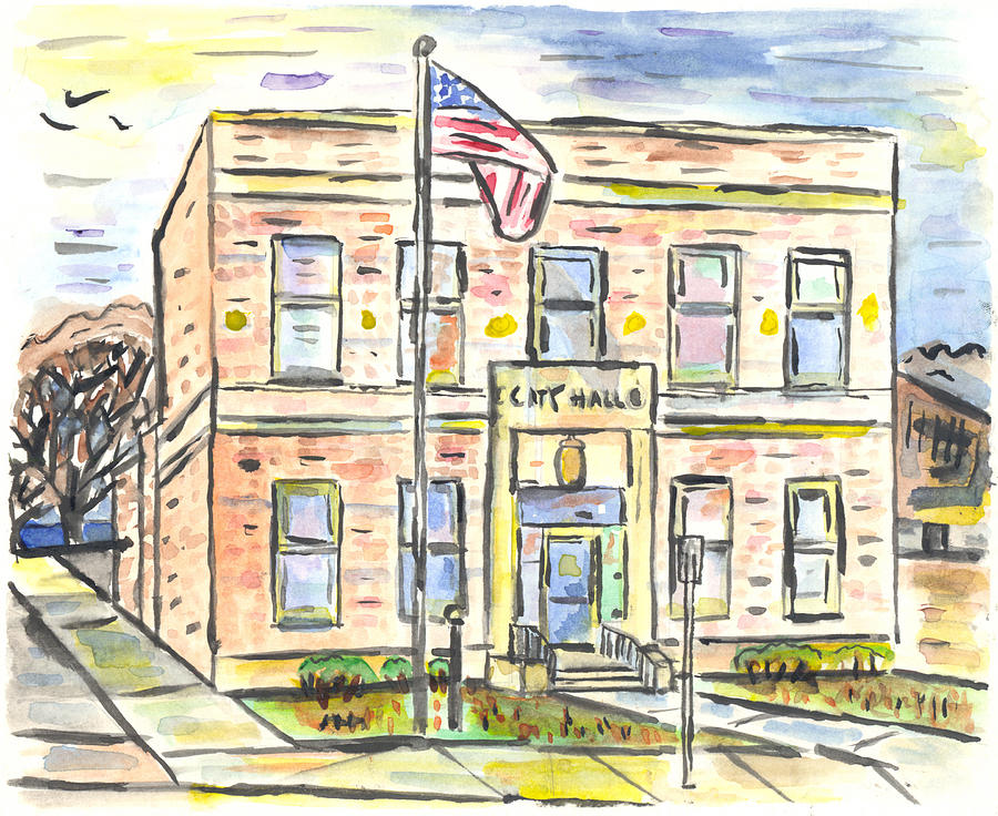 Old City Hall Painting by Matt Gaudian