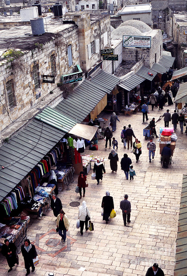 Old City of Jerusalem from above the Jaffa Gate Photograph by Thomas R Fletcher