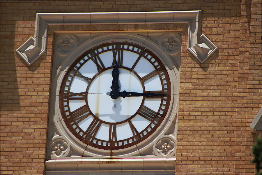 Old Clock on Building Photograph by Colleen Cornelius