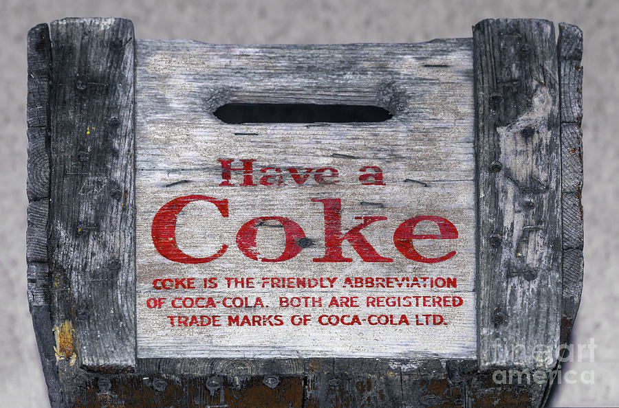 Old Coca Cola wooden box Photograph by Les Palenik