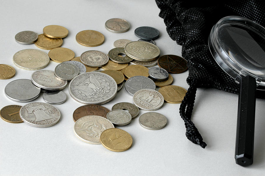 Still Life Photograph - Old coins by Guido Strambio