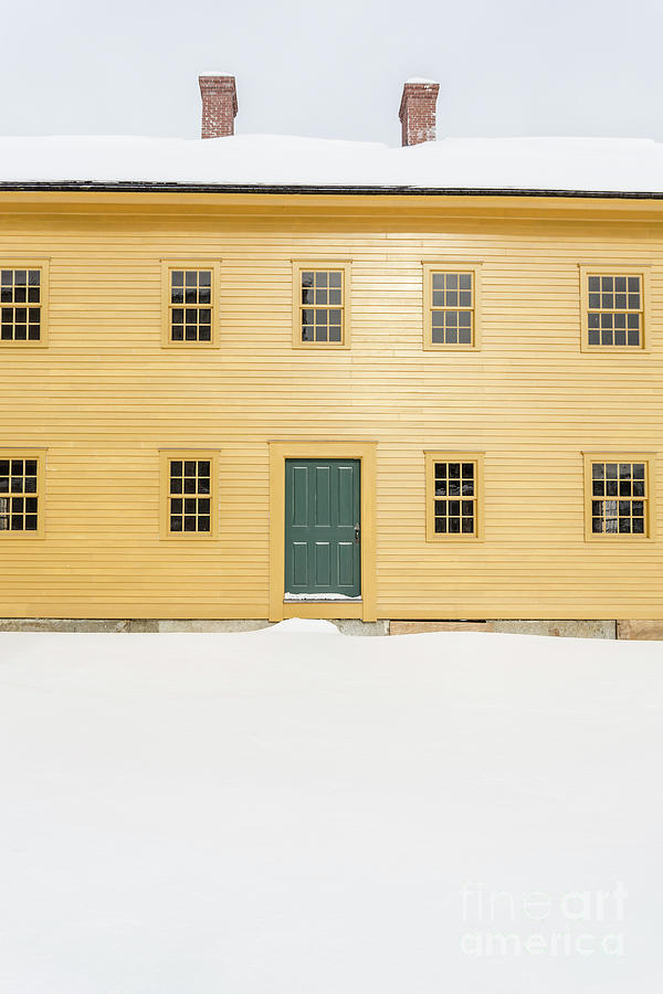 Old colonial era period house in winter Photograph by Edward Fielding