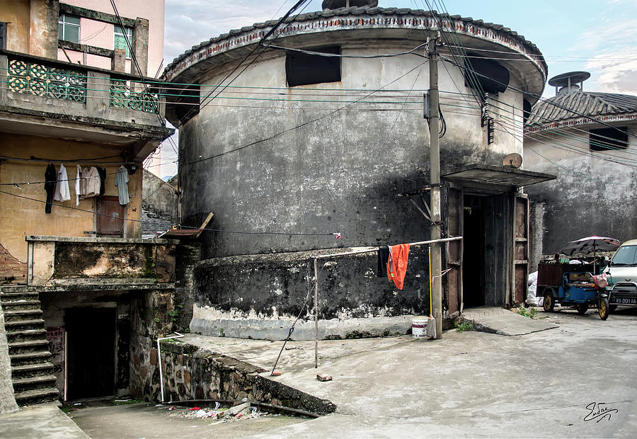Old Concrete House In Shilong Photograph by Endre Balogh