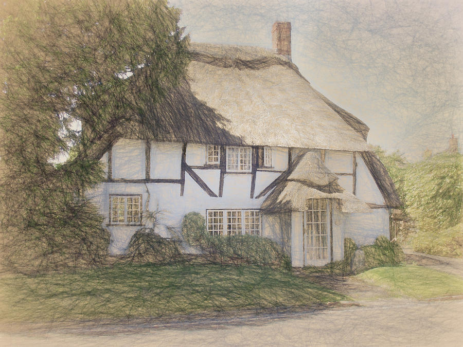 Old Cottage, Micheldever Digital Art by Jayne Wilson