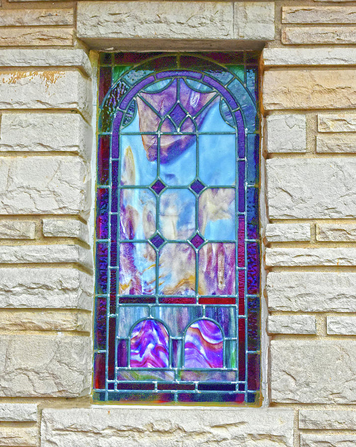 Old Country Church Stained Glass Window Photograph by Sandi OReilly