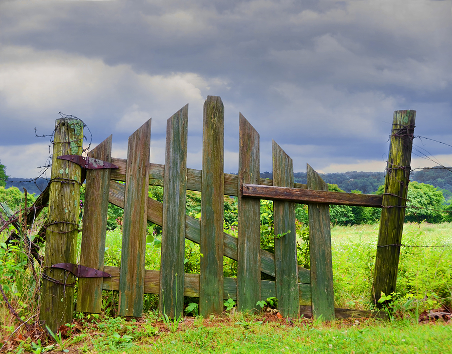 Landscape Photograph - Old Country Gate by Steven Michael