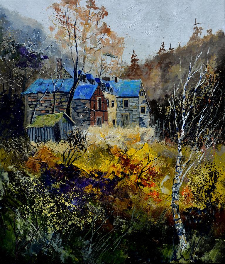 Old country mansion Painting by Pol Ledent