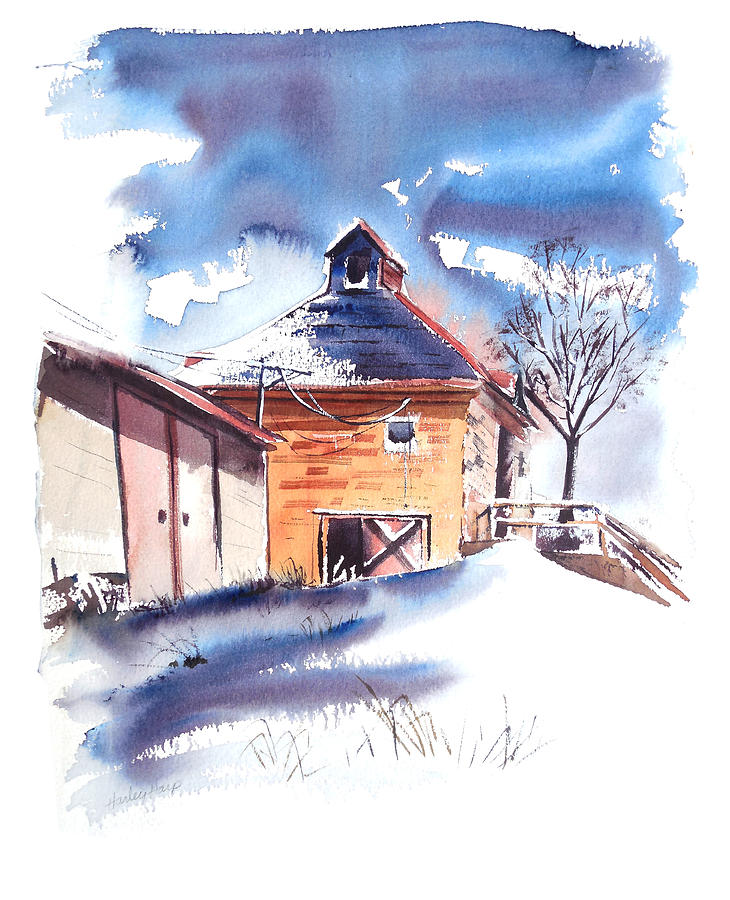 Country School Mixed Media - Old country School Snowdrift by Harley Harp