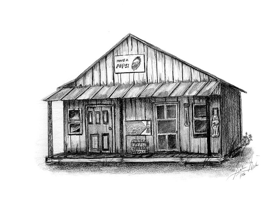 Old Country Store Drawing by Gordan Graham Pixels