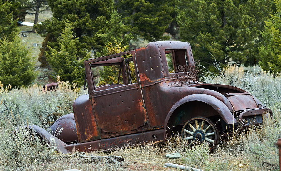 Old Coupe in Bad Condition Photograph by Kae Cheatham