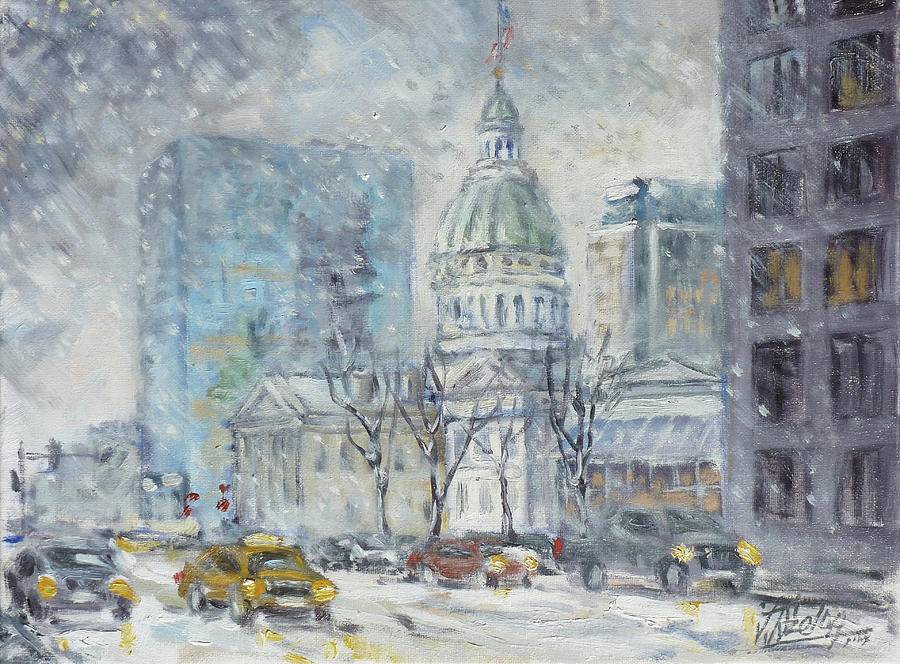 Old Courthouse from N 4th St. St.Louis Painting by Irek Szelag