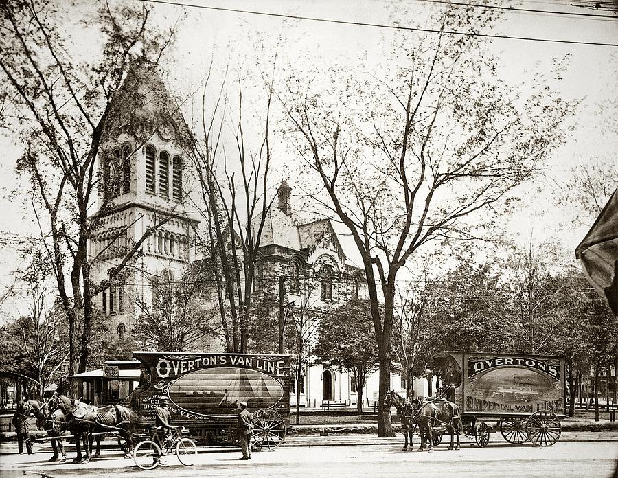 Old Courthouse Public Square Wilkes Barre PA Late 1800s Photograph by Arthur Miller