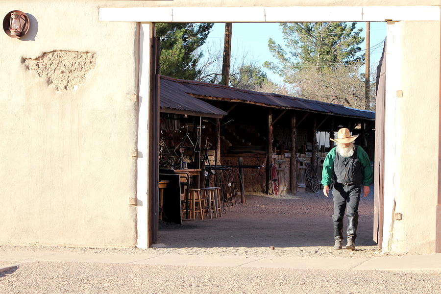 Old Cowboy At The OK Corral Photograph by Colleen Cornelius