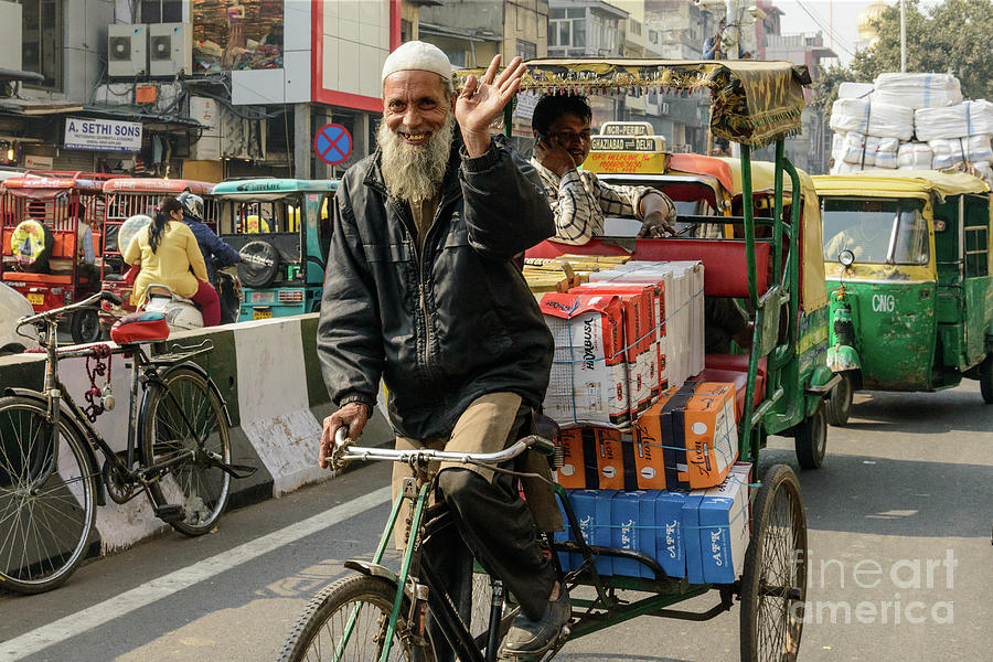Old Delhi from a Rickshaw 09 Photograph by Werner Padarin