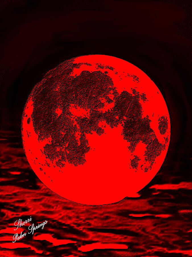 Water Digital Art - Old Devil Moon by Sherris - Of Palm Springs