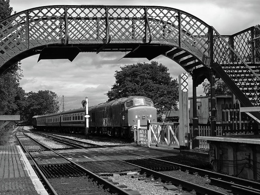 Old Diesel Train in the Sidings in Mono Photograph by Gill Billington