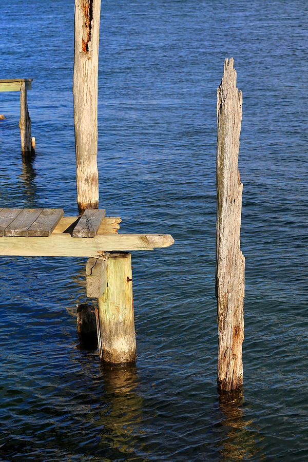 Old Dock Remains Photograph by Mary Bedy