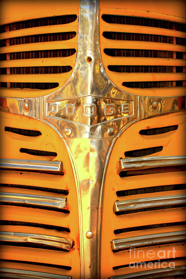 Old Dodge Grill Photograph by Carol Groenen