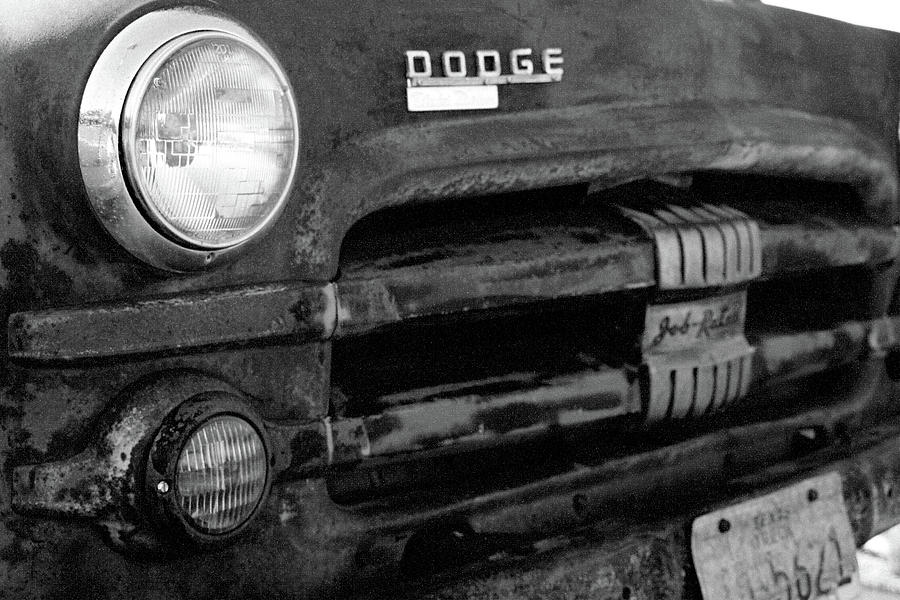 Old Dodge Truck - Rust Bucket - BW - Water Paper 02 Photograph by Pamela Critchlow
