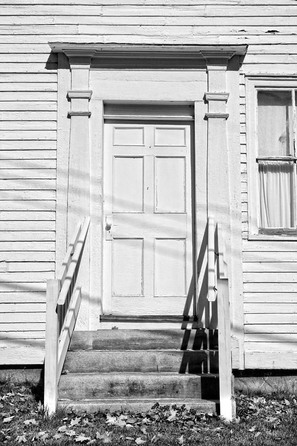 Old Door And Steps Black and White Photo Photograph by Keith Webber Jr