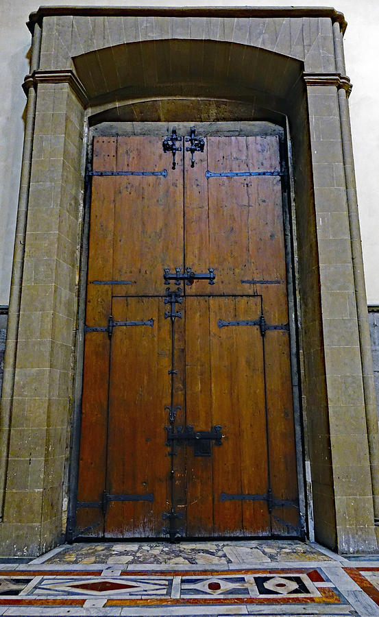 Old Door At The Florence Cathedral In Florence Italy Photograph by Rick Rosenshein