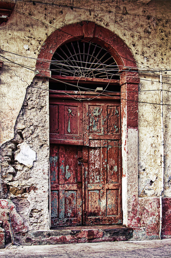 Old door in Casco Viejo, Panama Photograph by Tatiana Travelways