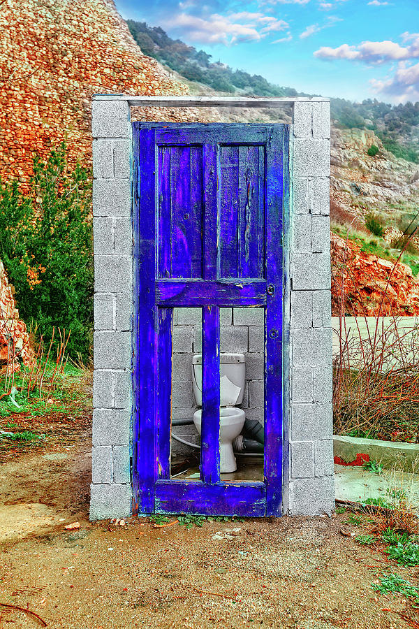Old Door In Destroyed Building Photograph