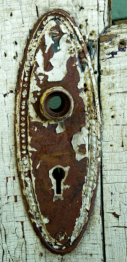 Old Door Knob Plate Well Antiqued Photograph by Douglas Barnett