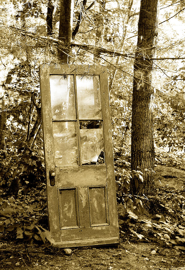 Broken Glass Photograph - Old Door by Linda McRae