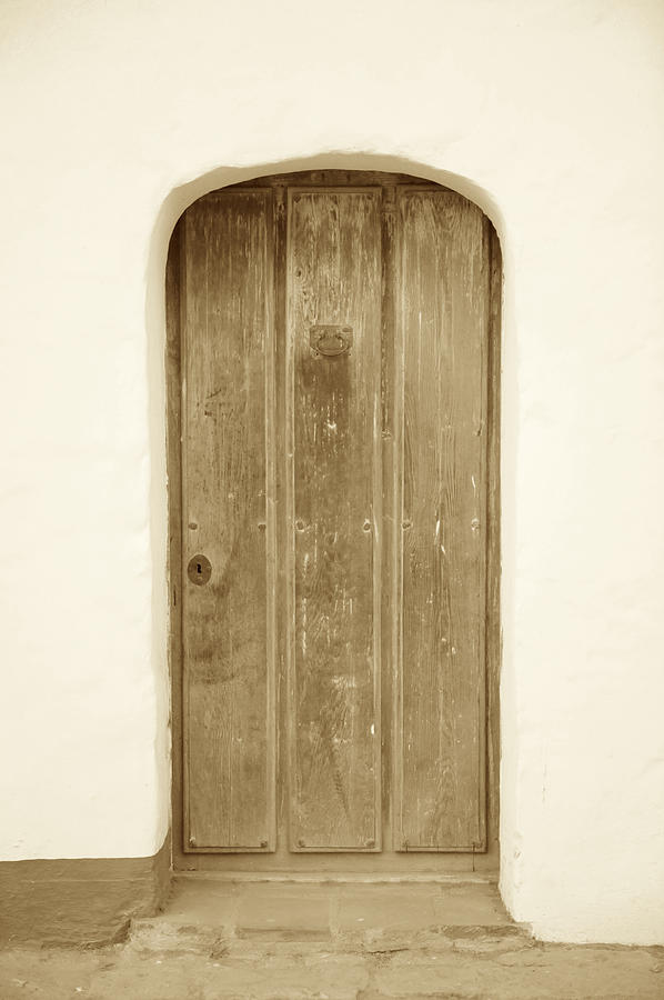 Architecture Photograph - Old Door Sepia by Photography By Bruce