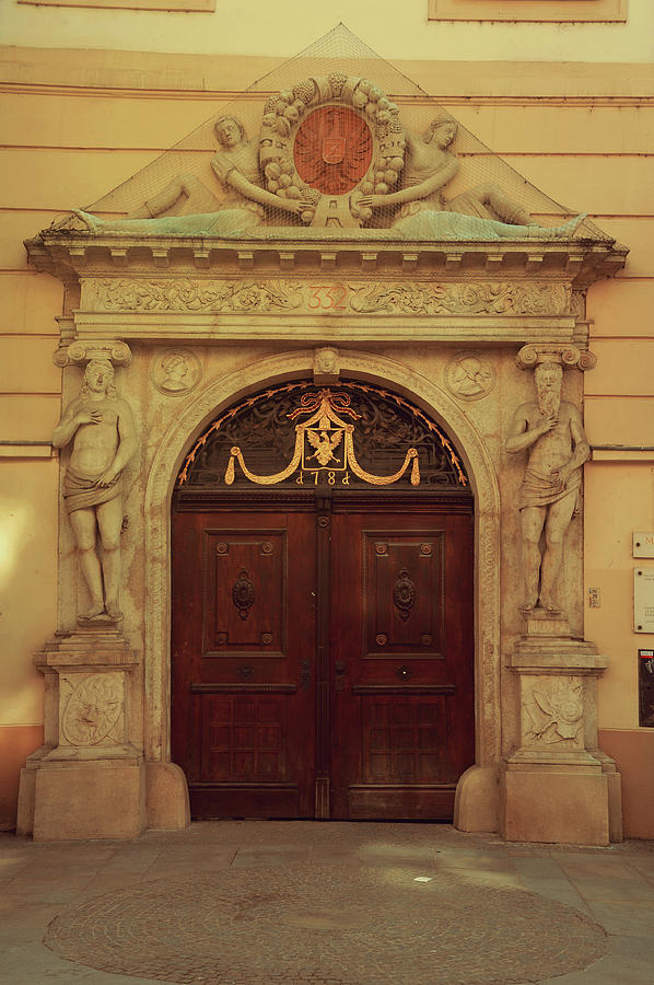 Vintage Photograph - Old Door. Znojmo. South Moravia by Jenny Rainbow
