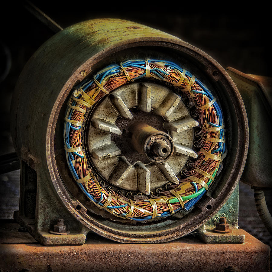 Old Electric Motor Photograph by Phil Cardamone