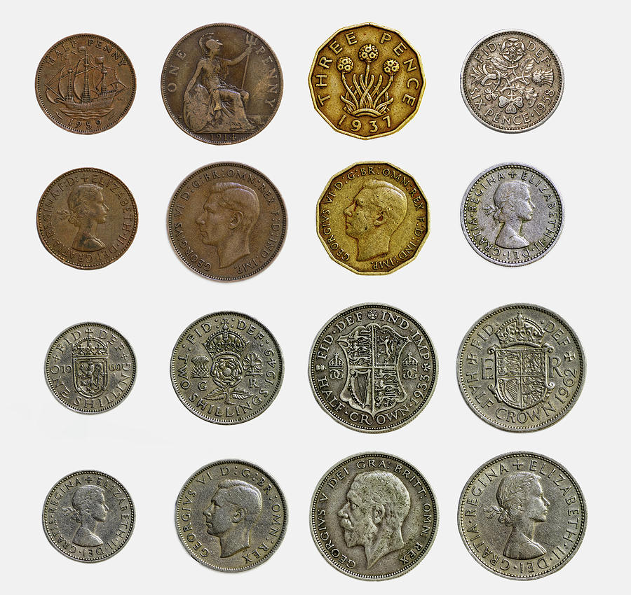 Old English Coins Photograph by Rick Deacon