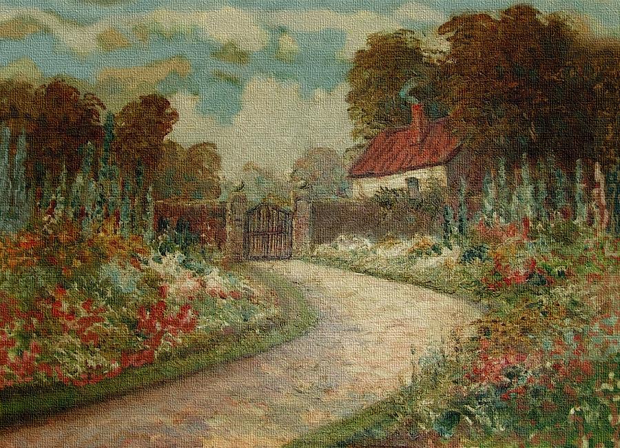 Old English Farmhouse H B Painting