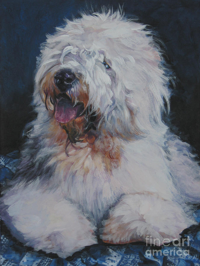 Old English Sheepdog Painting by Lee Ann Shepard
