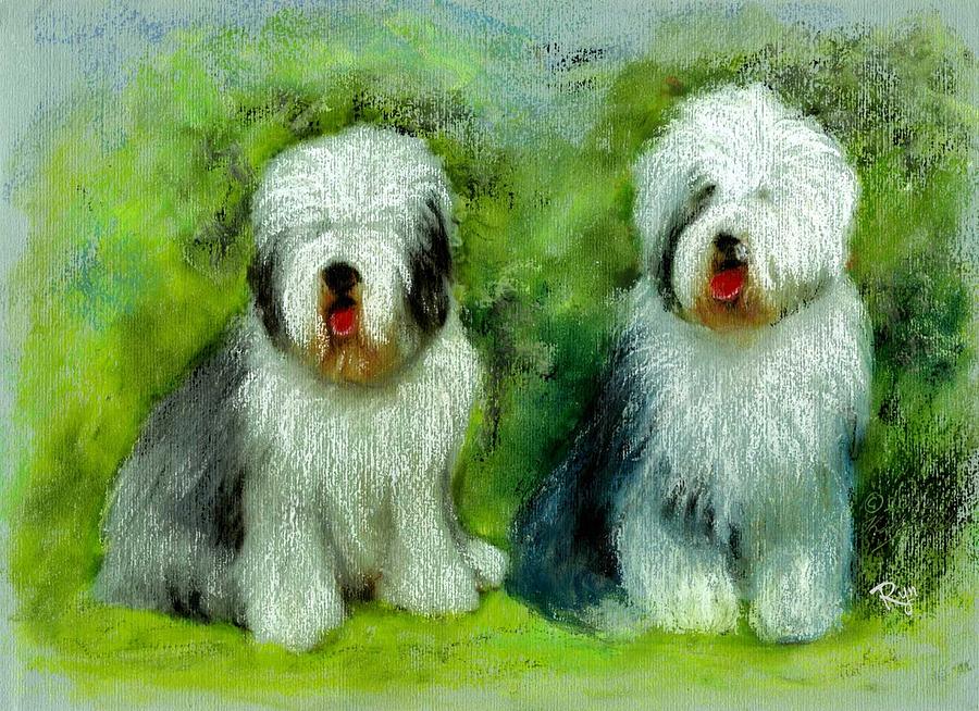 Old English Sheepdog Painting by Ryn Shell