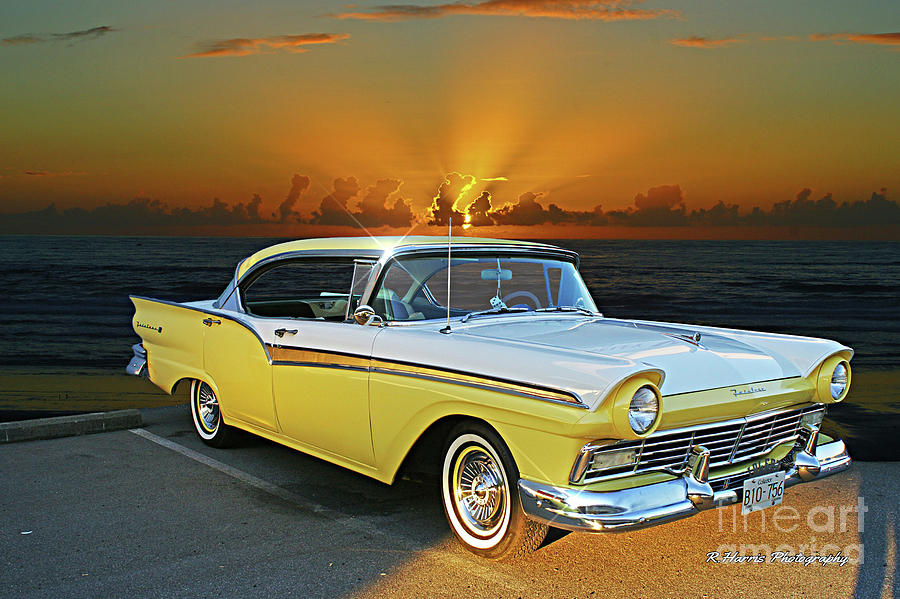 Old Fairlane in the Setting Sun Photograph by Randy Harris