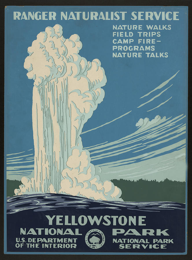 Yellowstone National Park Digital Art - Old Faithful At Yellowstone by Unknown