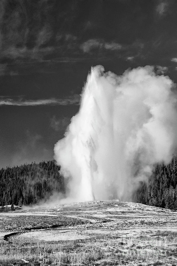 Old Faithful Eruption Two 2 Photograph by Bob Phillips