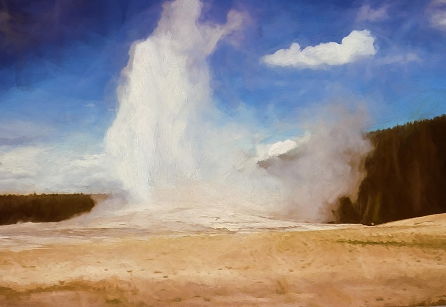 Old Faithful Vintage 5 Digital Art by Cathy Anderson