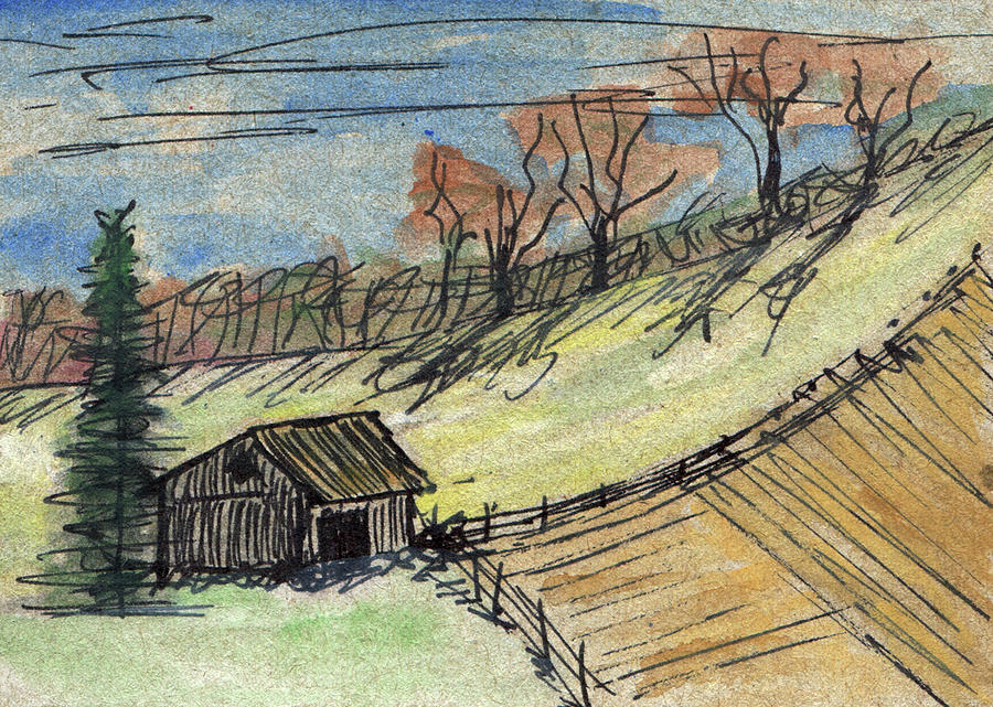 The Old Shed Mixed Media by R Kyllo