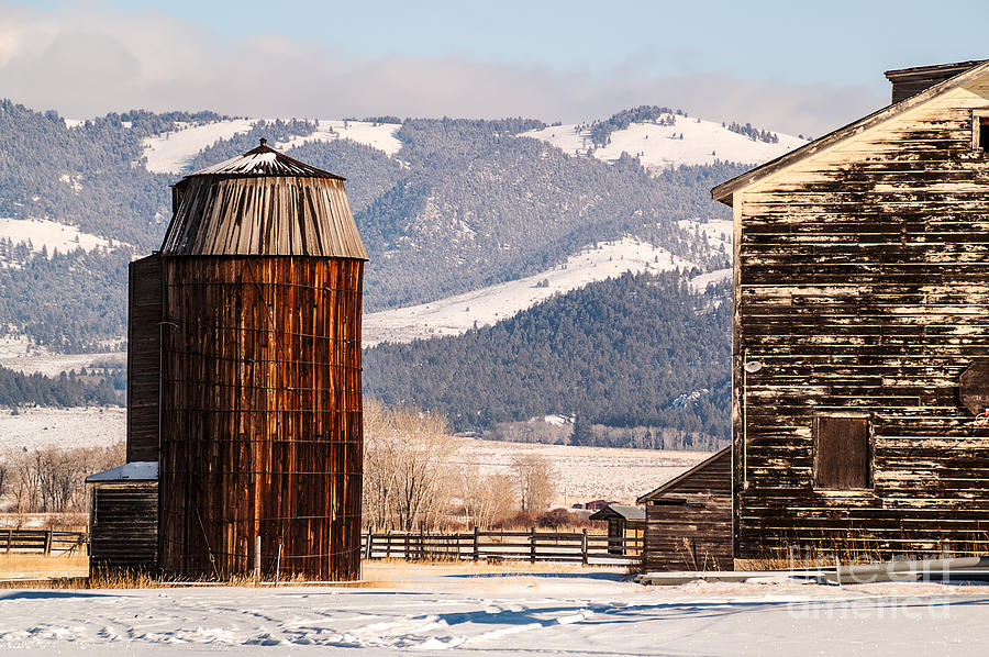 Mountain Photograph - Old Farm Buildings by Sue Smith