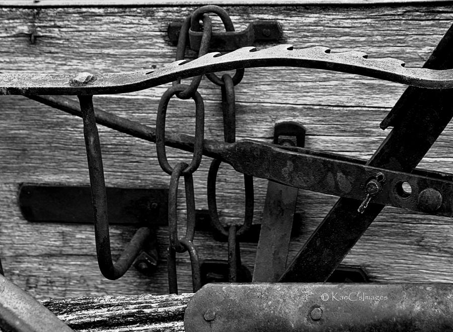Old Farm Equipment BW Photograph by Kae Cheatham