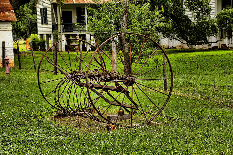 Vintage Photograph - Old Farm Equipment by Judy Vincent