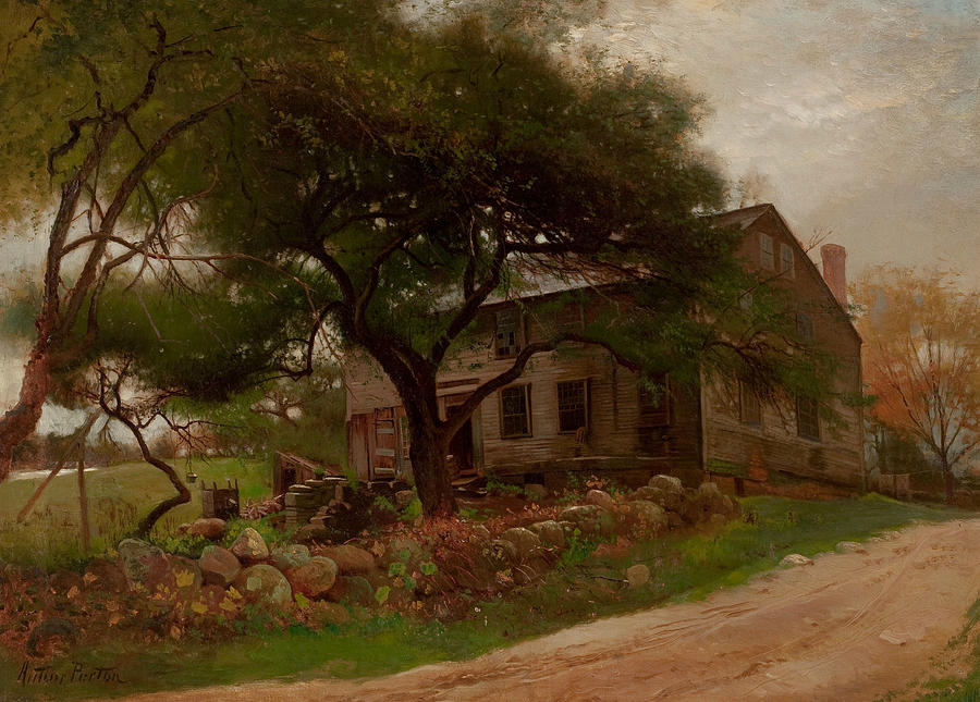 Old Farm House in the Catskills Painting by Arthur Parton