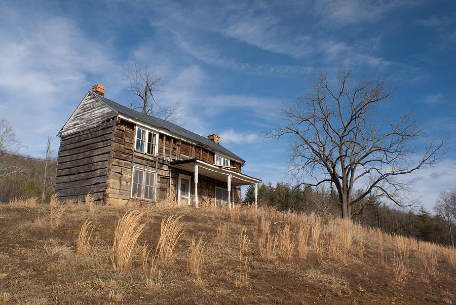 Farm Photograph - Old Farm House on Hill by Douglas Barnett