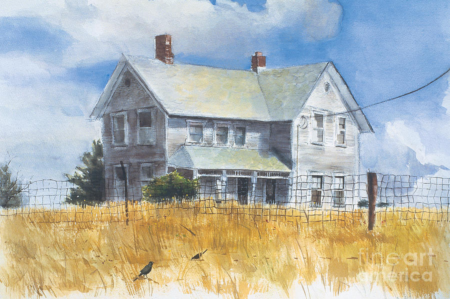 Old Farm House Painting by Richard - Reinders Pixels
