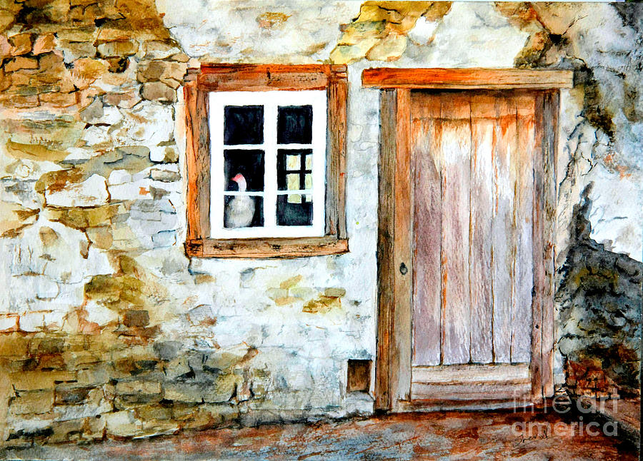 Old Farm House Painting by Sher Nasser